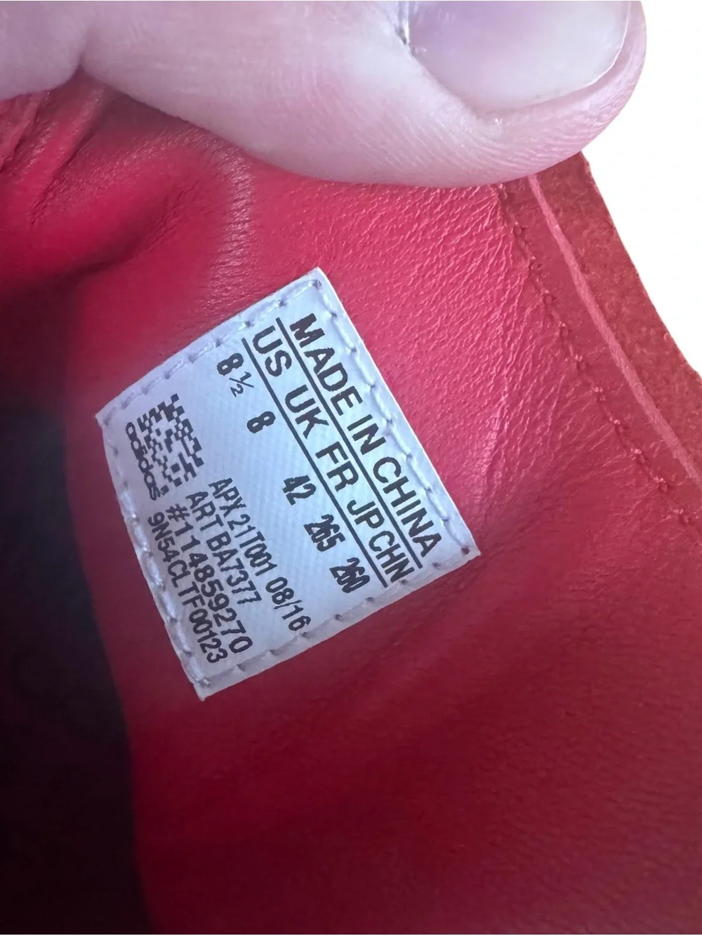 Adidas Raf Simons X Stan Smith Red Sneakers Size 8.5